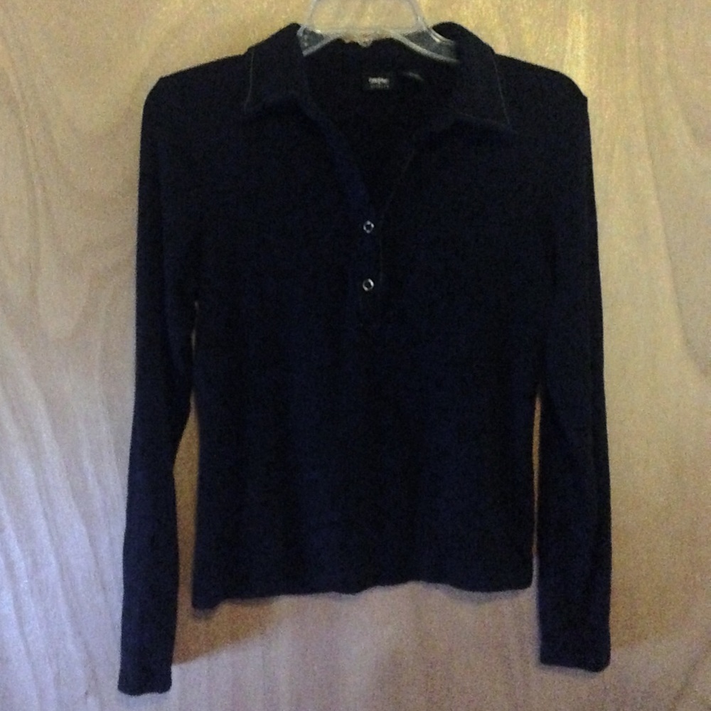Mossimo Stretch Black Long Sleeve Top